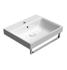 Раковина накладная/подвесная GSI Nubes 600x500 мм с отверстием белая глянцевая 9631111