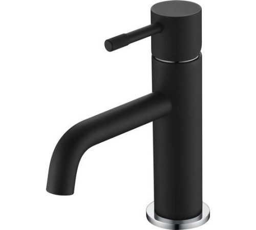 Смеситель для раковины Boheme Uno черный матовый/хром матовый 461-BCR
