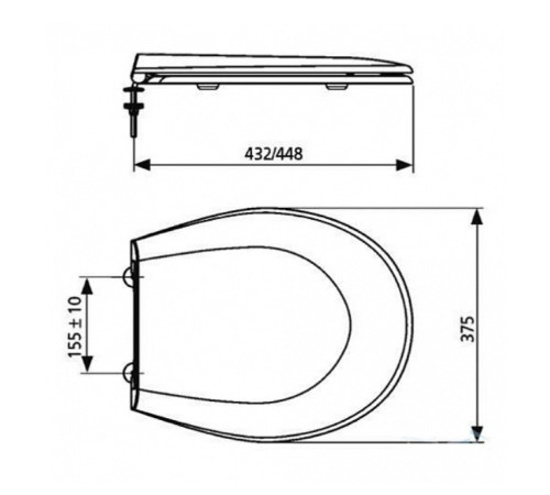 Сиденье для унитаза с крышкой Sanit 8000 пергамон 56 031 86