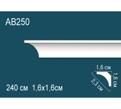 Карниз потолочный Perfect AB250 полиуретановый 200x200x2000 мм AB250