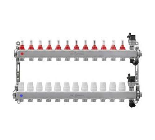 Блок коллекторный Kromwell 1 из нержавеющей стали с расходомерами 12 выходов 3/4 EK KW.SM6006125