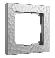 Рамка из поликарбоната на 1 пост Hammer серебряный W0012406