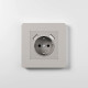 Рамка из поликарбоната на 1 пост Split дымчатый/белый, soft-touch W0013067