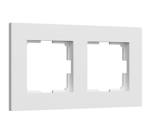 Рамка из поликарбоната на 2 поста Slab белый софт W0022961