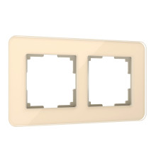 Рамка из стекла на 2 поста Elite айвори W0022443