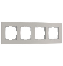 Рамка из стекла на 4 поста Senso дымчатый soft-touch W0043117