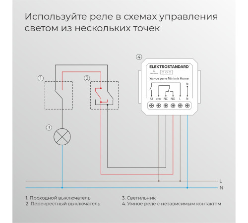Реле Умный дом с независимым контактом 76010/00