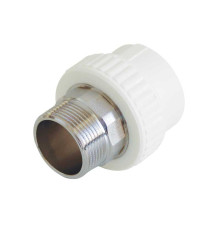 Муфта комбинированная Kalde 75x2 1/2 НР под шестигранник полипропиленовая 3222-nmo-752b06