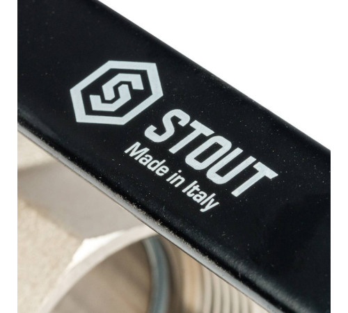 Кран шаровой STOUT полнопроходной ВР/НР ручка рычаг 1 1/2 SVB-0003-000040