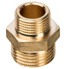 Ниппель переходной STOUT 1/2x3/8 НН латунный SFT-0003-001238