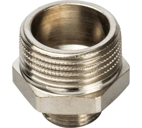 Ниппель переходной STOUT никелированный 3/4x3/8 НР-НР SFT-0004-003438