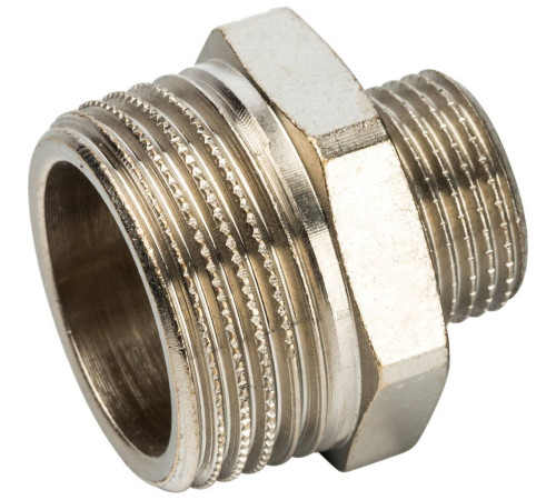 Ниппель переходной STOUT никелированный 3/4x3/8 НР-НР SFT-0004-003438