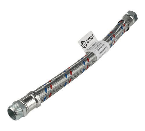 Гибкая подводка для воды STOUT 3/4 НР х 3/4 ВР 400 мм SHF-0204-182020
