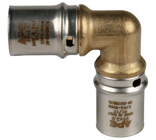 Угольник STOUT 90° 20х20 мм для металлопластиковых труб пресс SFP-0009-002020