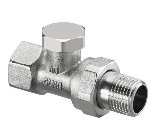 Вентиль на обратную подводку Oventrop Combi 2 прямой 1/2 никелированный 1091162