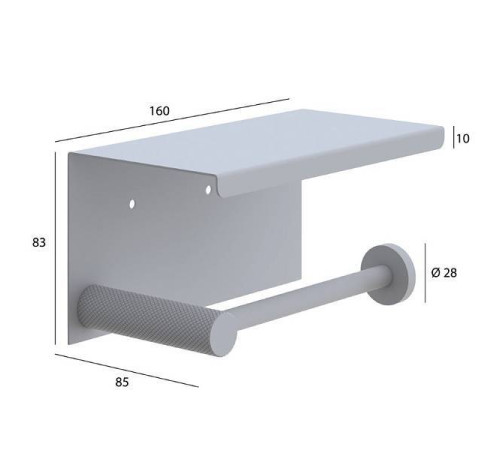 Держатель для туалетной бумаги подвесной Boheme Uno оружейная сталь 10971-GM
