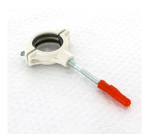 Хомут канализационный Sinikon Комфорт 50 мм шумопоглощающий со шпилькой и дюбелем KPP.050.K.D