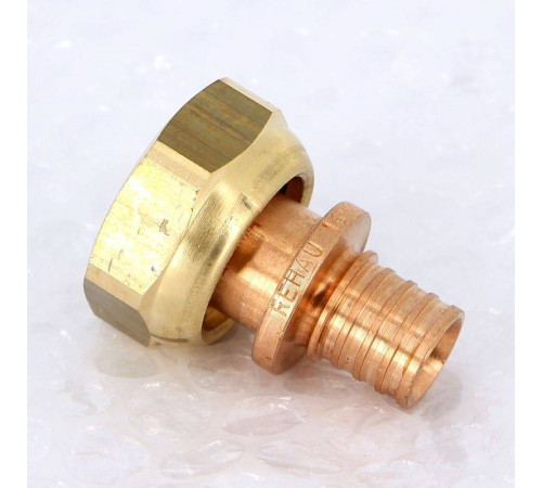 Муфта с накидной гайкой Rehau Rautitan RX 16х3/4 бронза 456336