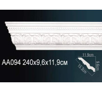 Карниз потолочный полиуретановый Perfect AA094 с рисунком 96x121x2400 мм AA094