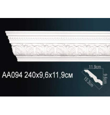 Карниз потолочный полиуретановый Perfect AA094 с рисунком 96x121x2400 мм AA094