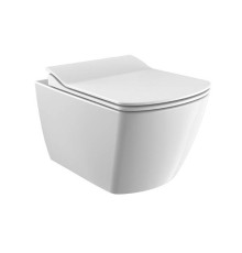 Унитаз подвесной безободковый Laparet Elegant белый чаша без сиденья EG321-11CB00E-0000