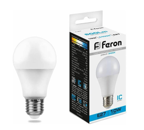 Лампа светодиодная Feron LB-92 E27 10 Вт 6400K 25459