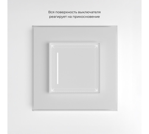 Сенсорный выключатель одноклавишный с подсветкой (белый) W4512001