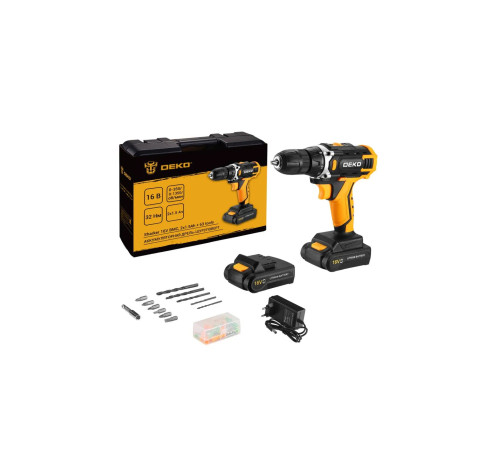Набор аккумуляторного инструмента DEKO Sharker 16V BMC 2x1.5 Ач + 63 предмета 083-1041