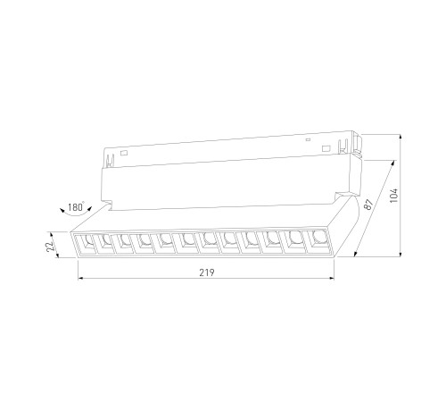 Slim Magnetic HL02 Трековый светильник 12W 4200K черный 85010/01 85010/01