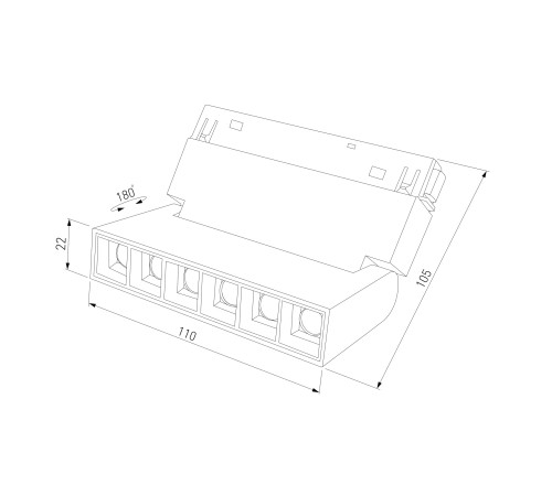 Slim Magnetic Умный трековый светильник 6W 2700-6500K Dim HL01 (черный) 85194/01