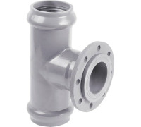 Тройник ПВХ Хемкор с металлическим фланцем 160x100 мм 90° НС-1455413