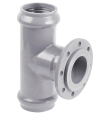 Тройник ПВХ Хемкор с металлическим фланцем 160x100 мм 90° НС-1455413