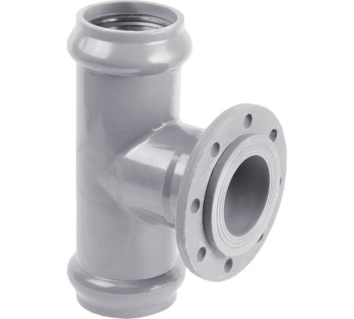 Тройник ПВХ Хемкор с металлическим фланцем 160x100 мм 90° НС-1455413