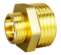 Ниппель переходной LD Pride 1 x 3/4 НР-НР латунь 47.10.25.20