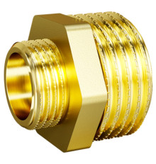 Ниппель переходной LD Pride 1 x 3/4 НР-НР латунь 47.10.25.20