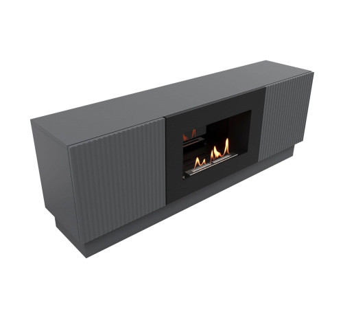 Тумба с биокамином Firelight BFP/P-1400L графит 1595754