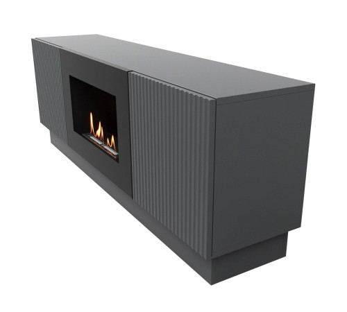 Тумба с биокамином Firelight BFP/P-1400L графит 1595754