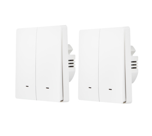 Комплект из двух умных двухклавишных выключателей HOMMYN Zigbee 2SWZBNN02W