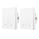 Комплект из двух умных двухклавишных выключателей HOMMYN Zigbee 2SWZBNN02W