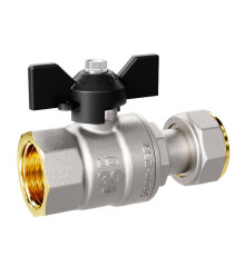 Кран шаровой латунный LD Pride 47.15.В-НкГк.Б Ду 15 Ру 40 с накидной гайкой бабочка 47.15.В-НкГк.Б