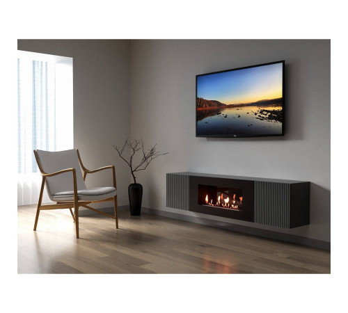 Тумба с биокамином Firelight BFP-P1700L графит 1627913