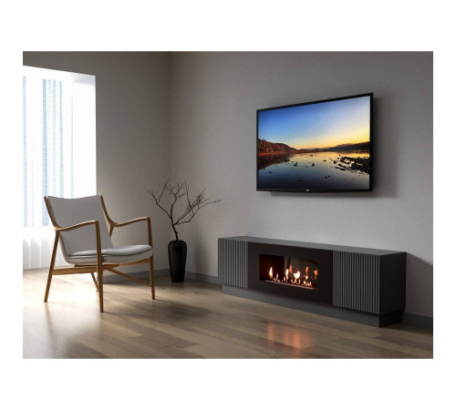 Тумба с биокамином Firelight BFP-P1700L графит 1627913