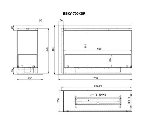 Биокамин угловой Firelight BFP-P700RC правый BFP-P700RC