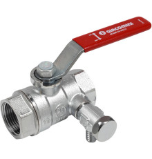 Кран шаровой Giacomini R250DS 1/2 ВВ со сливом рычаг R250Y003