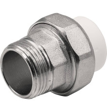 Муфта комбинированная разъемная THERMOLIGHT PP-R НР 20х3/4 белая НС-1620530