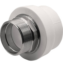 Муфта комбинированная THERMOLIGHT PP-R НР 63х2 под ключ белая НС-1620515
