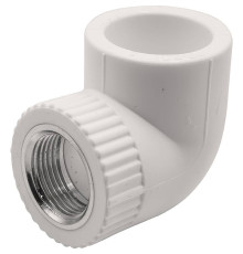 Угольник комбинированный 90° PP-R THERMOLIGHT 32 мм x 3/4 ВР белый НС-1620669