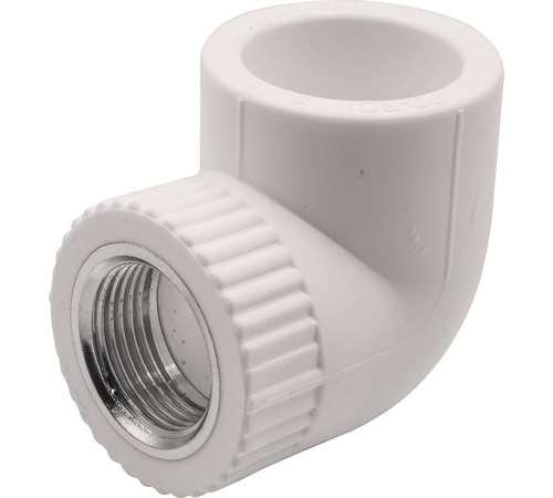 Угольник комбинированный 90° PP-R THERMOLIGHT 32 мм x 3/4 ВР белый НС-1620669