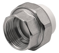 Муфта комбинированная разъемная THERMOLIGHT PP-R ВР 25х1 белая НС-1620519