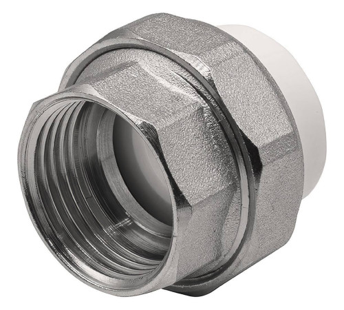 Муфта комбинированная разъемная THERMOLIGHT PP-R ВР 25х1 белая НС-1620519